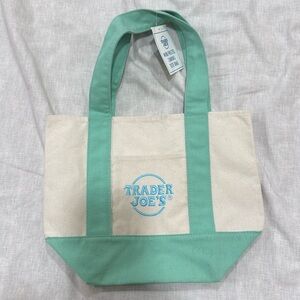 Trader Joe’s Mini Pastel Canvas tote bag in mint green